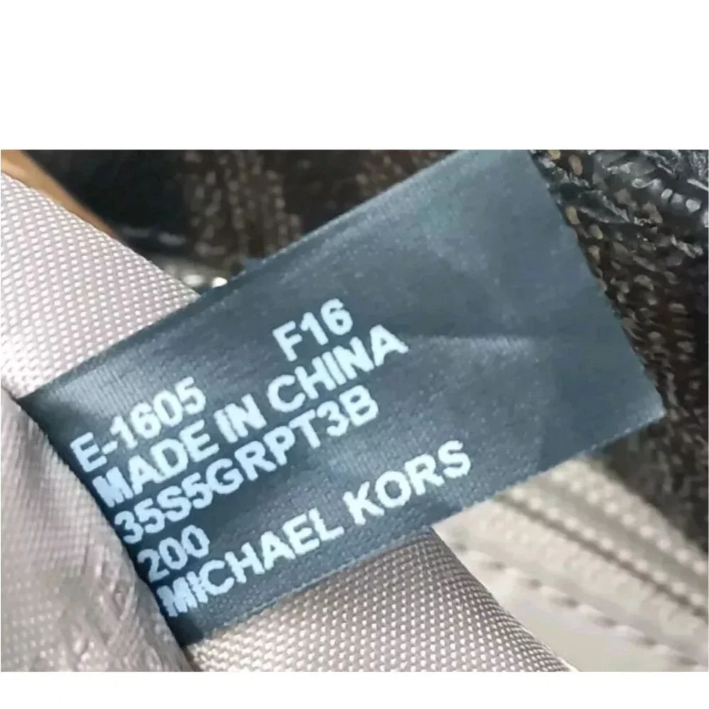 Michael Kors Harper Signature East West Tote Brown Handbag Retail $298